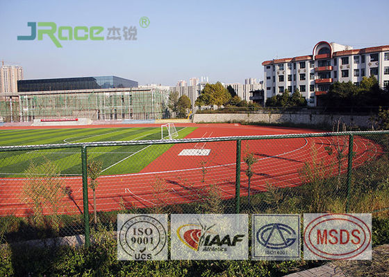 Safety Rubberized Track Surface , Synthetic Track For Running IAAF Certificated